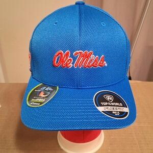 Ole Miss Rebels FlexFit Blue Baseball Cap Unisex Adult
